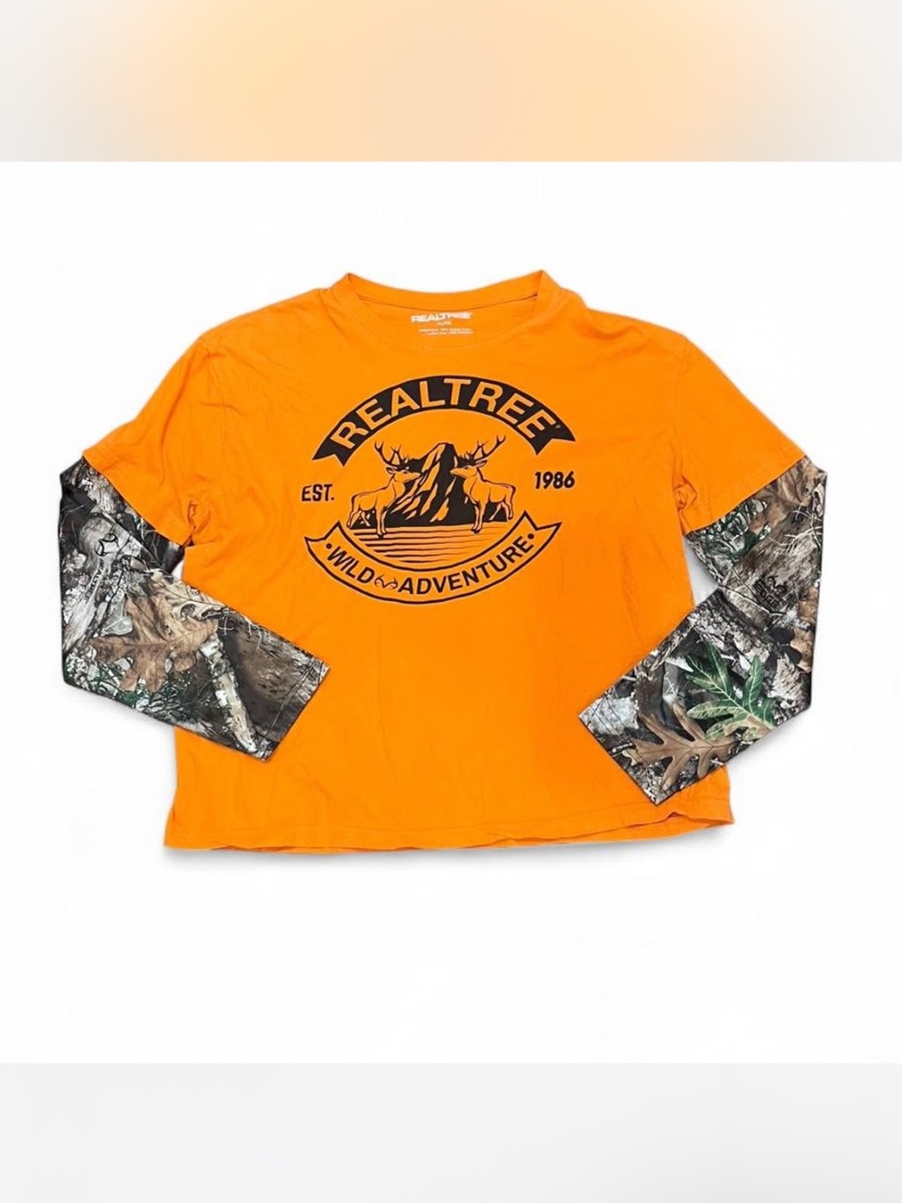 Realtree Orange Camo Layered-Look Long Sleeve Shirt